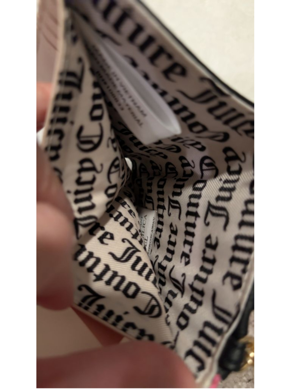 Juicy Couture Pink Tote Bag Black Trifold Wallet One Size - Picture 14 of 16
